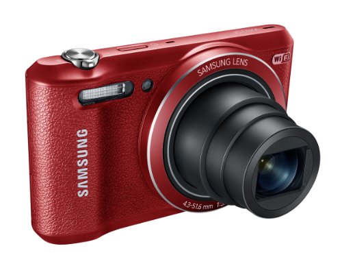 Samsung WB35F 16.2MP Smart WiFi & NFC Digital Camera with 12x Optical Zoom and 2.7" LCD (Red)