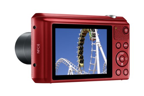 Samsung WB35F 16.2MP Smart WiFi & NFC Digital Camera with 12x Optical Zoom and 2.7" LCD (Red)