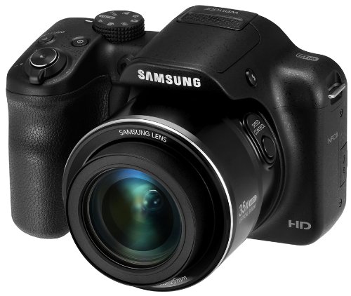 Samsung WB1100F 16.2MP CCD Smart WiFi & NFC Digital Camera with 35x Optical Zoom, 3.0" LCD and 720p HD Video (Black)