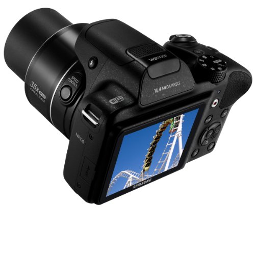 Samsung WB1100F 16.2MP CCD Smart WiFi & NFC Digital Camera with 35x Optical Zoom, 3.0" LCD and 720p HD Video (Black)