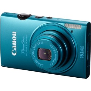 canon powershot elph 110 hs 16.1 mp cmos digital camera with 5x wide-angle optical image stabilized zoom lens and full 1080p hd video (blue)