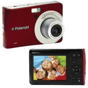 polaroid csc-1237 12.0 megapixel digital camera with 2.7-inch lcd display (red)