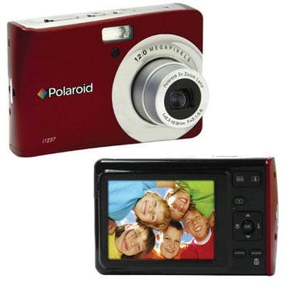 Polaroid CSC-1237 12.0 Megapixel Digital Camera with 2.7-inch LCD Display (Red)