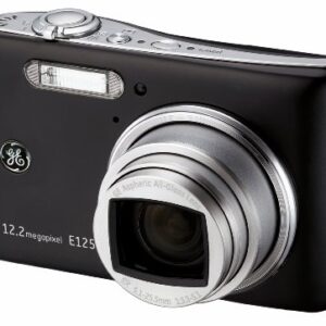 GE E1250TW-BK 12MP Digital Camera with 5X Optical Zoom and 3.0 Inch LCD with Auto Brightness - Black
