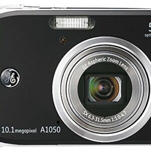 GE A1250-BK 12MP Digital Camera with 5X Optical Zoom and 2.5 Inch LCD with Auto Brightness - Black