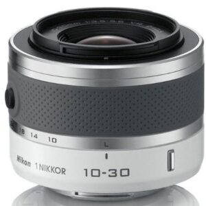 Nikon 1 J1 Compact System Camera with 10-30mm and 30-110mm Double Lens Kit - White (10.1MP) 3 inch LCD