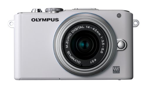 Olympus PEN E-PL3 14-42mm 12.3 MP Mirrorless Digital Camera with CMOS Sensor and 3x Optical Zoom (White) - International Version (No Warranty)