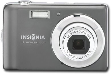Insignia NS-DSC1112SL 12.0 MP Digital Camera 4 X Opt Zoom - Dark Gray