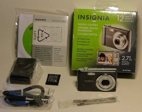 Insignia NS-DSC1112SL 12.0 MP Digital Camera 4 X Opt Zoom - Dark Gray