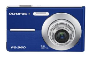 olympus fe360 8mp digital camera with 3x optical dual zoom (blue)