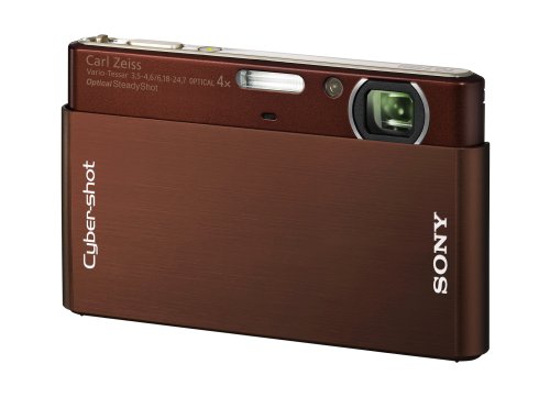 Sony Cybershot DSC-T77 10MP Digital Camera with 4x Optical Zoom with Super Steady Shot Image Stabilization (Brown)