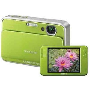 sony cybershot dsc-t2 8mp digital camera with 3x optical zoom (green)