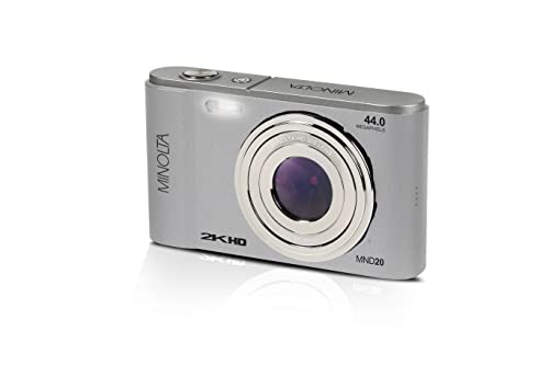 Minolta MND20 44 MP / 2.7K Ultra HD Digital Camera (Silver)