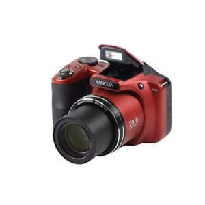 minolta 20 mega pixels wifidigital camera with 35x optical zoom & 1080p hd video optical with 3-inch lcd, 4.8 x 3.4 x 3.2, red (mn35z-r)
