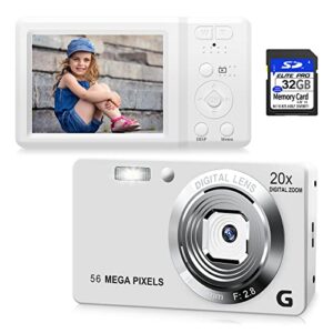 digital camera for photography 4k 56mp cameras for kids autofocus small portable camera 20x digital zoom lightweight camera for children