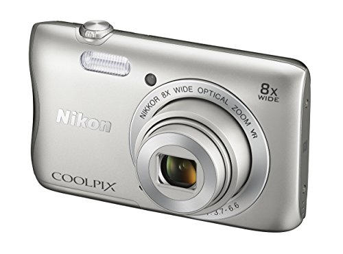 Nikon COOLPIX S3700 Digital Camera with 8x Optical Zoom and Built-In Wi-Fi (Silver)