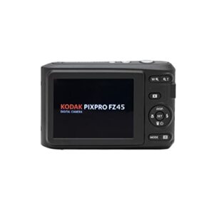 Kodak PIXPRO FZ45 Digital Camera (Black) Bundle with 32GB Class 10 UHS-I U1 SDHC Memory Card and AA High-Performance Alkaline Batteries (4-Pack) (3 Items)