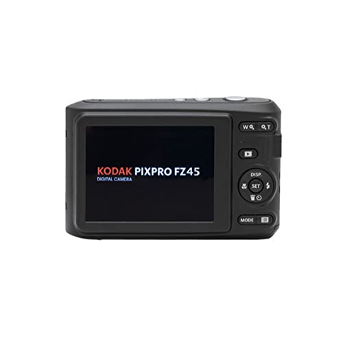 Kodak PIXPRO FZ45 Digital Camera (Black) Bundle with 32GB Class 10 UHS-I U1 SDHC Memory Card and AA High-Performance Alkaline Batteries (4-Pack) (3 Items)