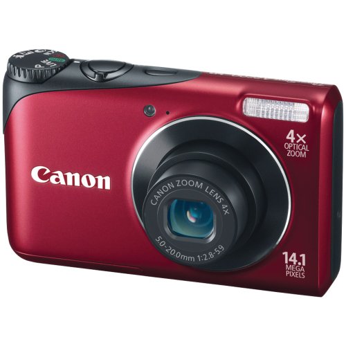 Canon Powershot A2200 14.1 MP Digital Camera with 4x Optical Zoom (Red)