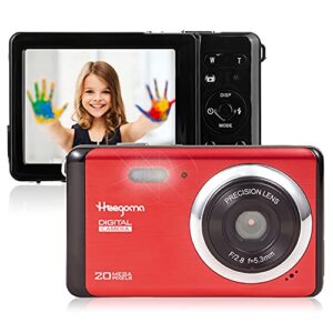 digital camera for kids, hd video camera with 2.8″ lcd screen, rechargeable point and shoot camera, compact portable cameras for kids, beginner, students,teens gifts