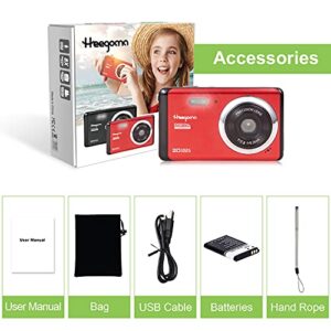 Digital Camera for Kids, HD Video Camera with 2.8" LCD Screen, Rechargeable Point and Shoot Camera, Compact Portable Cameras for Kids, Beginner, Students,Teens Gifts