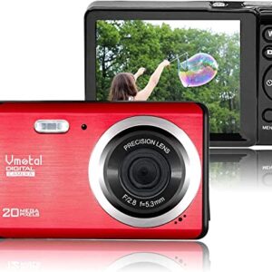 Mini Digital Camera, Vmotal FHD 1080P Kids Camera 20MP Cameras for Photography 2.8 inch LCD Point and Shoot Digital Cameras Vlogging Camera for Kids Teens Beginners Elderly-Holiday Birthday Gift