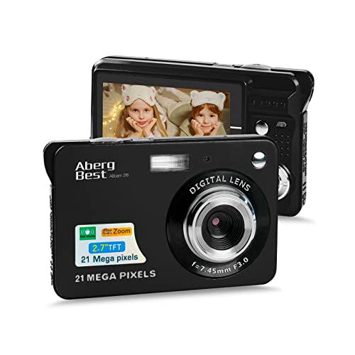 Digital Camera, AbergBest Mini Kids Digital Cameras for Teens with 8X Zoom HD 720P Compact Camera with LCD Screen for Students, Boys, Girls, Kids