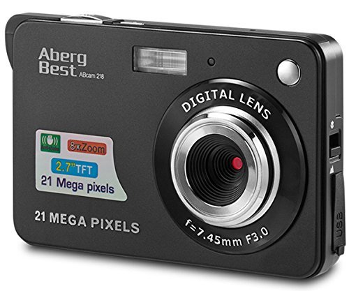 Digital Camera, AbergBest Mini Kids Digital Cameras for Teens with 8X Zoom HD 720P Compact Camera with LCD Screen for Students, Boys, Girls, Kids