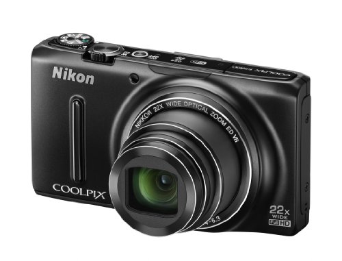 Nikon COOLPIX S9500 Wi-Fi Digital Camera with 22x Zoom and GPS (Black) (OLD MODEL)