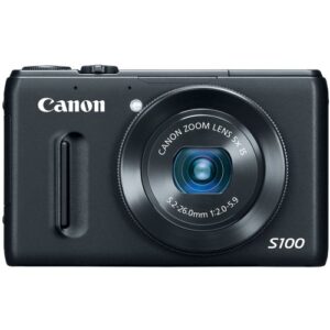canon powershot s100 12.1 mp digital camera with 5x wide angle optical image stabilized zoom (black)