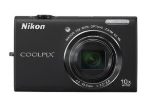 nikon coolpix s6200 16 mp digital camera with 10x optical zoom nikkor ed glass lens and hd 720p video (black)