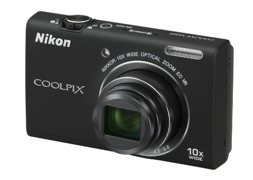 Nikon COOLPIX S6200 16 MP Digital Camera with 10x Optical Zoom NIKKOR ED Glass Lens and HD 720p Video (Black)