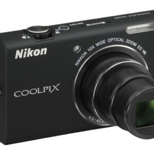 Nikon COOLPIX S6200 16 MP Digital Camera with 10x Optical Zoom NIKKOR ED Glass Lens and HD 720p Video (Black)