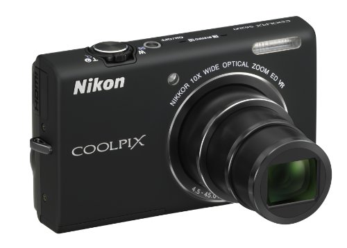 Nikon COOLPIX S6200 16 MP Digital Camera with 10x Optical Zoom NIKKOR ED Glass Lens and HD 720p Video (Black)