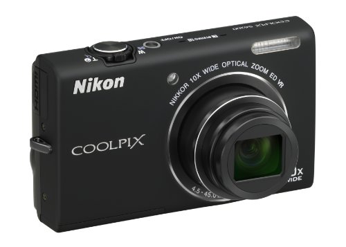 Nikon COOLPIX S6200 16 MP Digital Camera with 10x Optical Zoom NIKKOR ED Glass Lens and HD 720p Video (Black)