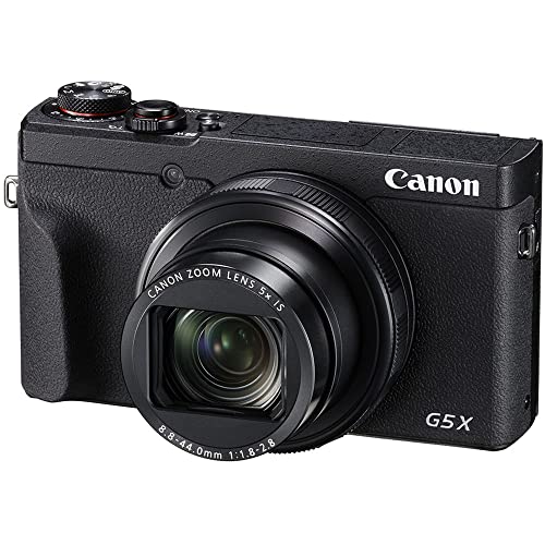 Canon PowerShot G5 X Mark II Digital Camera (3070C001) + 64GB Memory Card + Card Reader + Deluxe Soft Bag + Flex Tripod + Hand Strap + Memory Wallet + Cleaning Kit (Renewed)