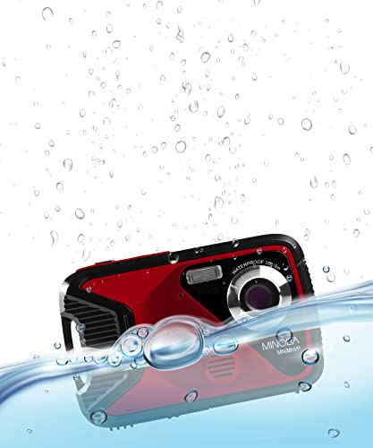 Minolta MN30WP 21 MP / 1080P HD Waterproof Digital Camera (Red)