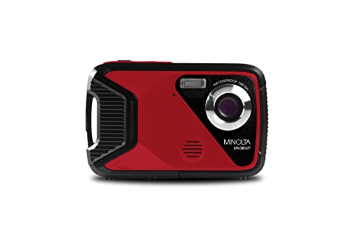 Minolta MN30WP 21 MP / 1080P HD Waterproof Digital Camera (Red)