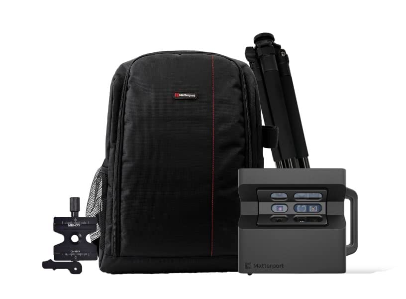 Matterport Pro2 Camera Essential Backpack Bundle - High Precision Scanner 360 Virtual Tours, 4k Photography, 3D Mapping, & Digital Surveys - Includes Pro2 Camera, Tripod, Clamp, & Backpack