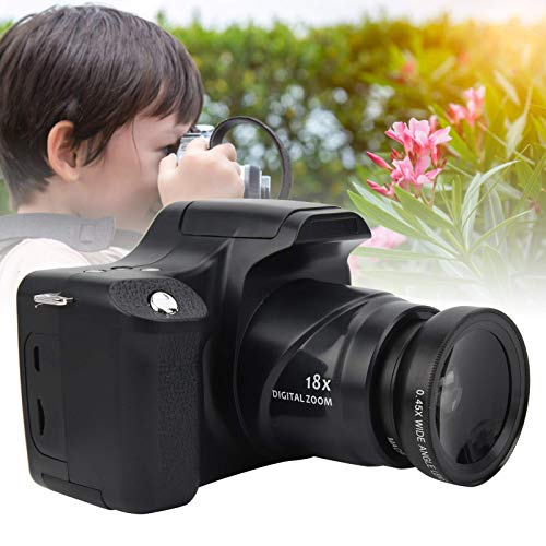 18X Zoom HD DSLR Camera, F/2.9 Telephoto Digital Camera with 3.0in LCD Screen, 24MP High-Performance Image FHD Video Record for Photography/Travel (Standard+Wide-Angle Lens)