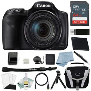 Canon PowerShot SX540 HS Digital Camera + Canon SX540 Advanced Accessory Bundle - Including to Get Started (Renewed), Black