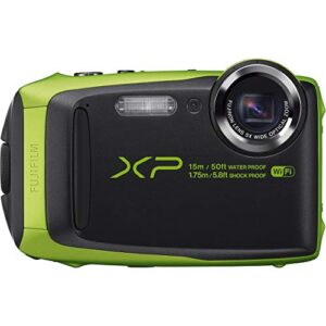 Fujifilm FinePix XP90 Lime Green Waterproof Digital Camera Bundle with 32GB Memory Card, Carrying Case More (International Version)