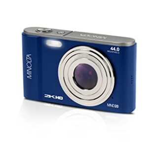 Minolta MND20 44 MP / 2.7K Ultra HD Digital Camera (Blue)