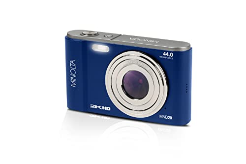 Minolta MND20 44 MP / 2.7K Ultra HD Digital Camera (Blue)