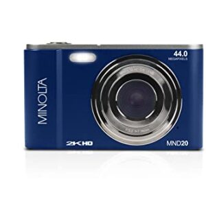 Minolta MND20 44 MP / 2.7K Ultra HD Digital Camera (Blue)