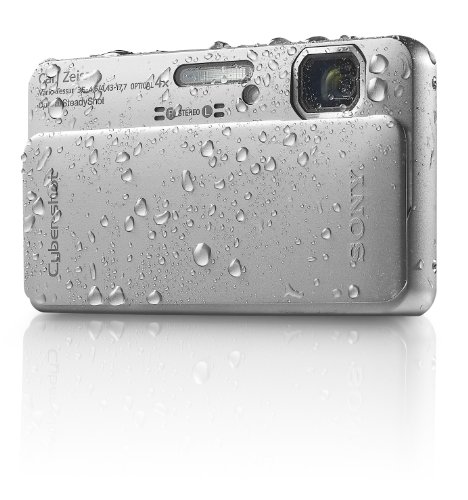 Sony Cyber-Shot DSC-TX10 16.2 MP Waterproof Digital Still Camera with Exmor R CMOS Sensor, 3D Sweep Panorama, and Full HD 1080/60i Video (Silver)