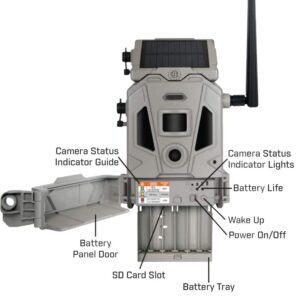 Bushnell CelluCORE 20 Solar Trail Camera, Low Glow Hunting Game Camera with Detachable Solar Panel + Tree Mount