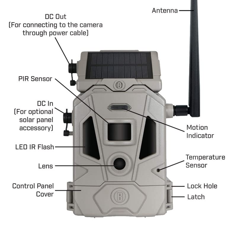 Bushnell CelluCORE 20 Solar Trail Camera, Low Glow Hunting Game Camera with Detachable Solar Panel + Tree Mount