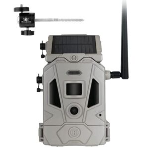 bushnell cellucore 20 solar trail camera, low glow hunting game camera with detachable solar panel + tree mount