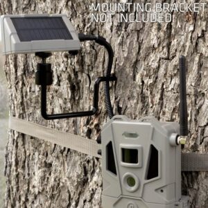 Bushnell CelluCORE 20 Solar Trail Camera, Low Glow Hunting Game Camera with Detachable Solar Panel with Bundle Options (Strap + SD Card)